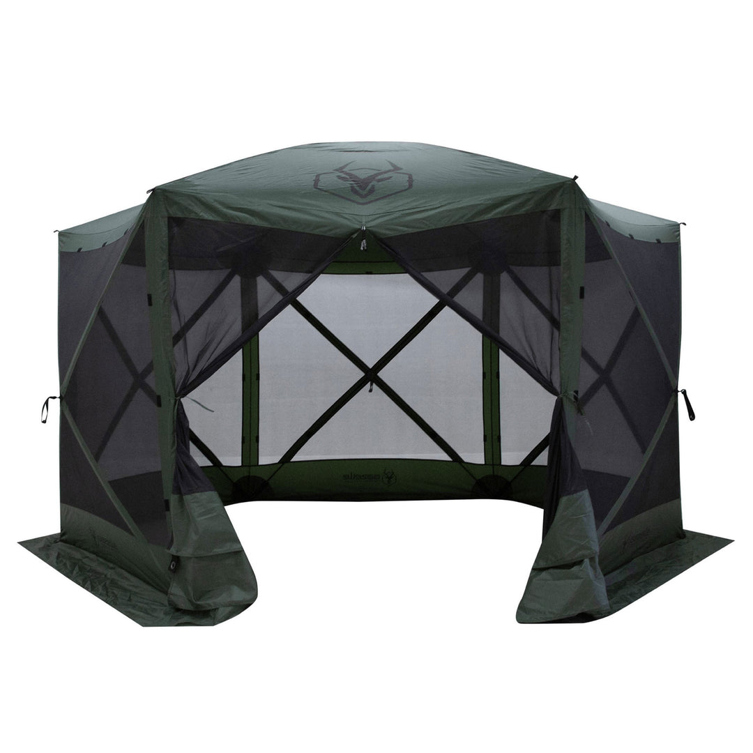 Gazelle Pop Up 8 Person Camping Gazebo Day Tent w/ Mesh Windows (Open Box) - VMInnovations