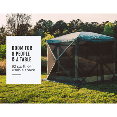 Gazelle Pop Up 8 Person Camping Gazebo Day Tent w/ Mesh Windows (Open Box) - VMInnovations