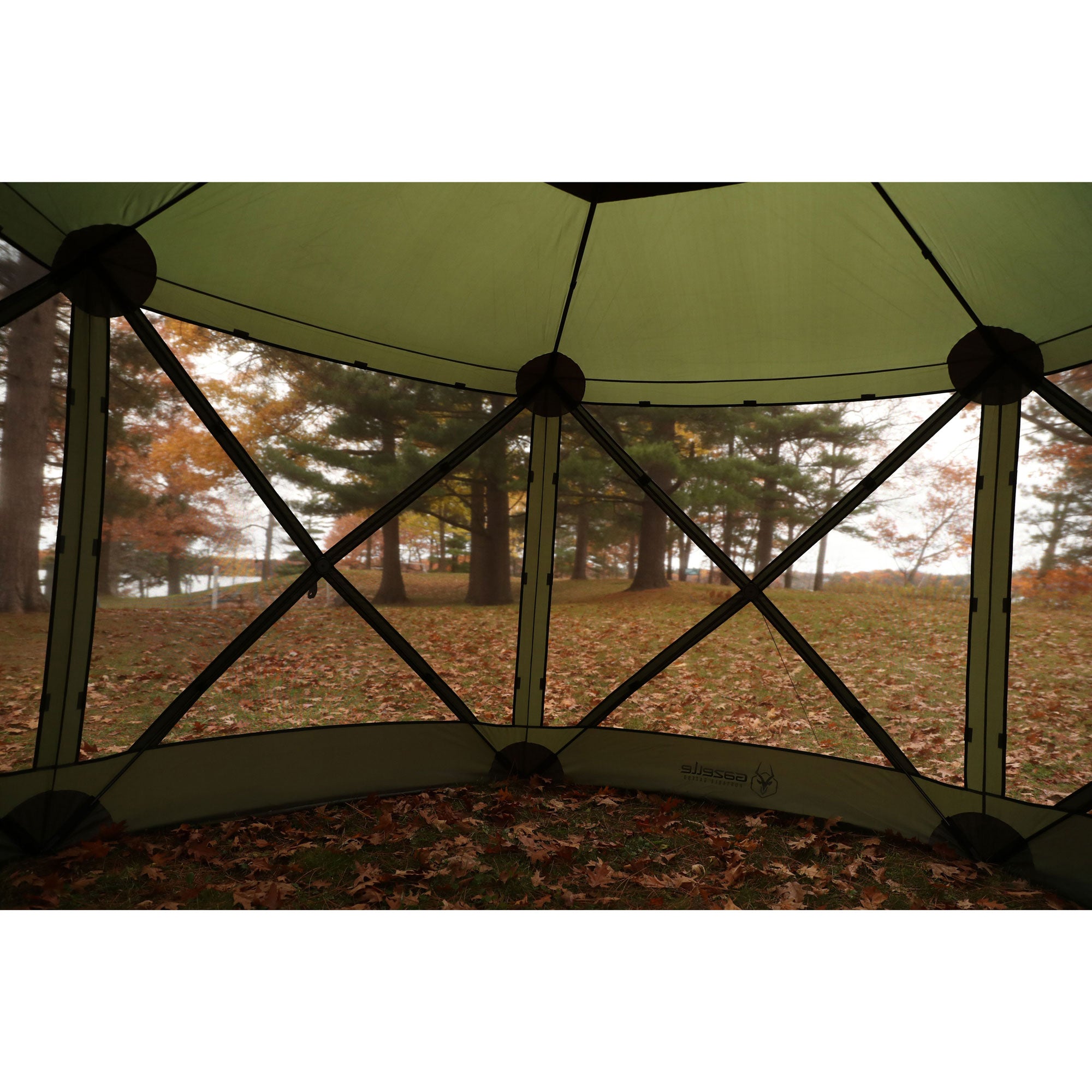 Gazelle Pop Up 8 Person Camping Gazebo Day Tent w/ Mesh Windows (Open Box) - VMInnovations