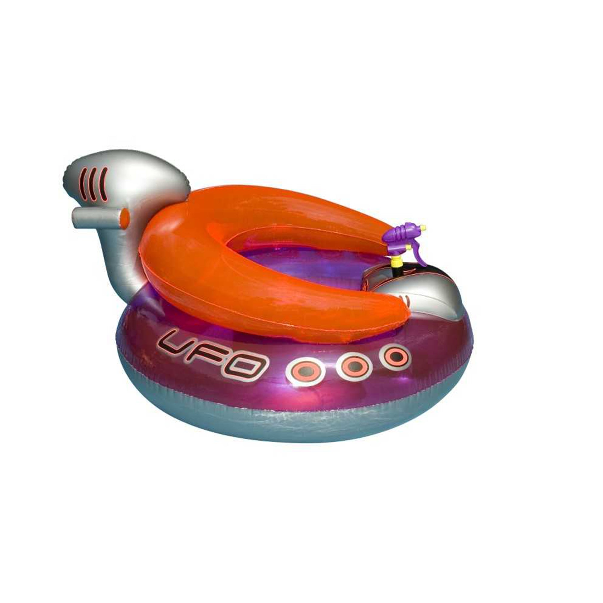 Swimline Suntan Lounge Pool Raft and UFO Chair Pool Float w/ Squirt Gun (2-pack)