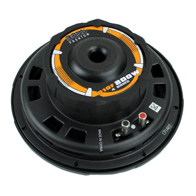 2) BOSS D10F 10" 1600W Shallow Slim Car Audio Subwoofers Power Subs Woofers Flat