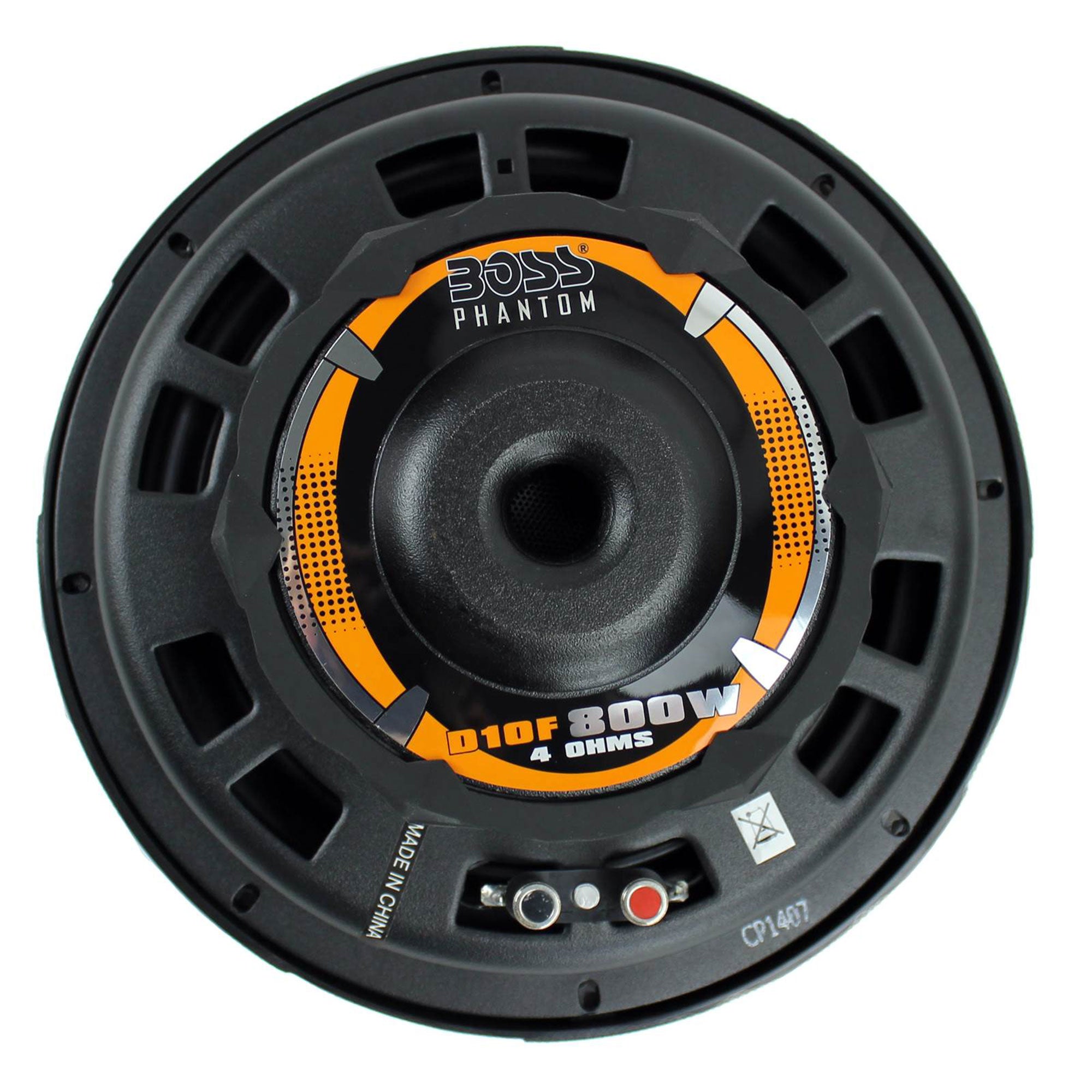 2) BOSS D10F 10" 1600W Shallow Slim Car Audio Subwoofers Power Subs Woofers Flat