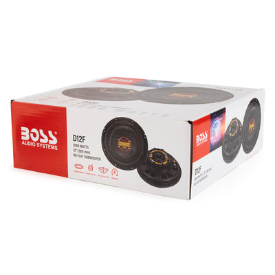 BOSS D12F 12" 2000W Car Audio Shallow Mount Subwoofers Power Subs Woofers
