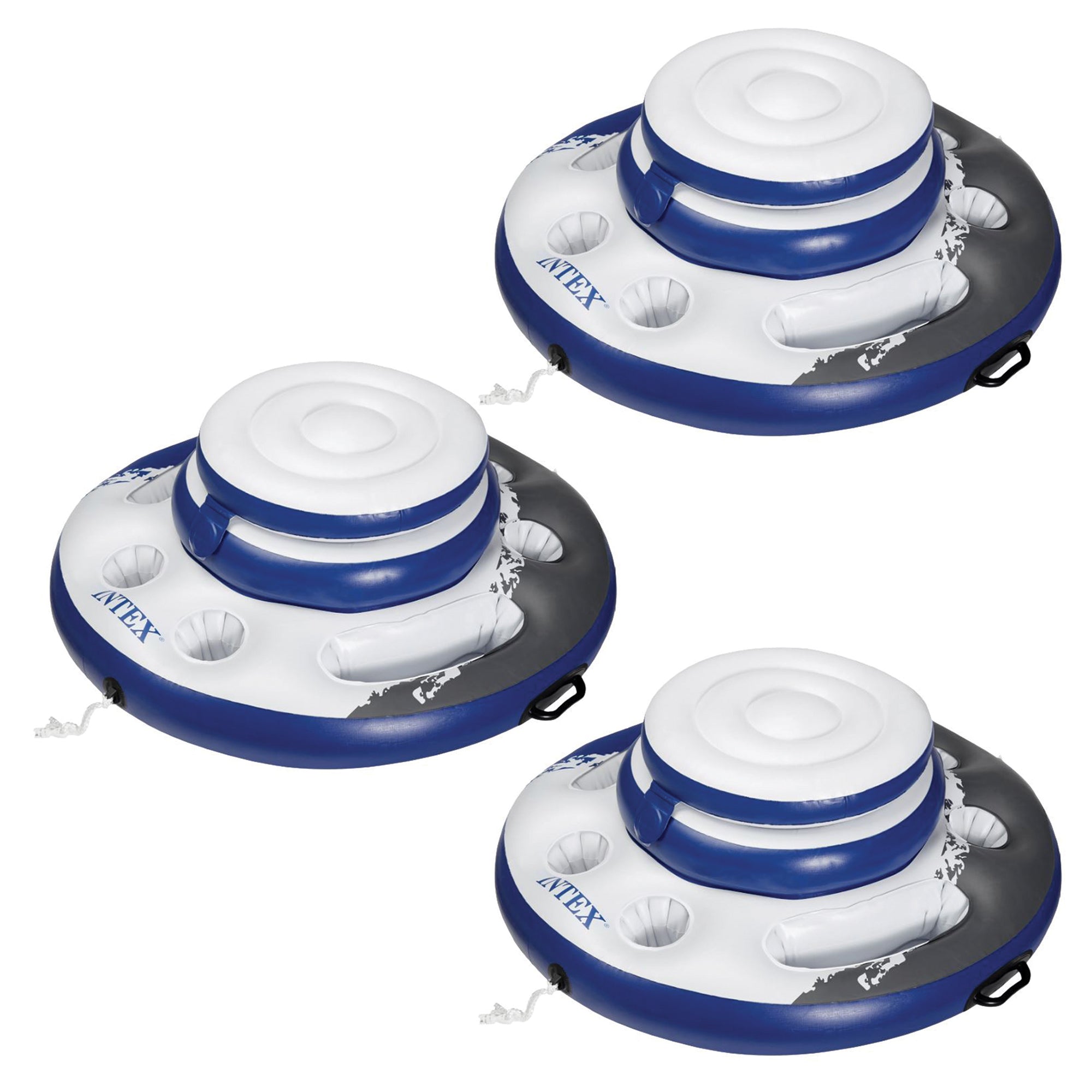 Mega Chill Swimming Pool Inflatable Floating 24 Can Beverage Cooler (3 Pack)