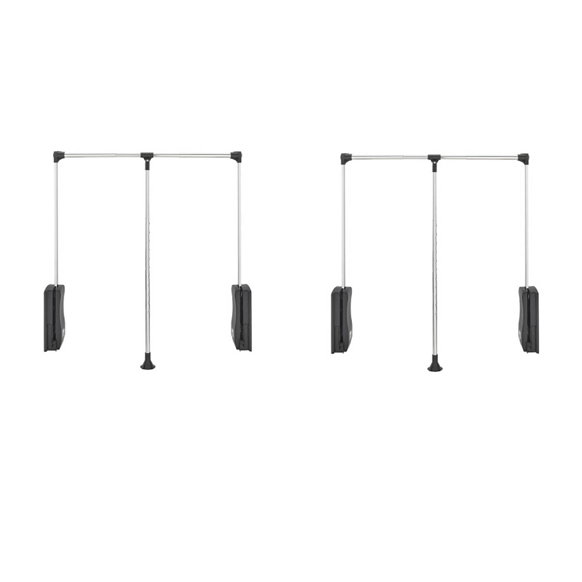 Rev-A-Shelf CPDR-2635 26" to 35" Adjustable Pull Down Closet Rod, Chrome(2 Pack) - VMInnovations