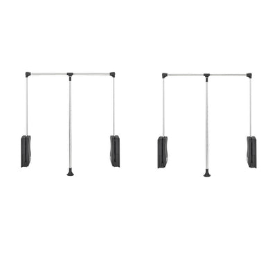 Rev-A-Shelf CPDR-2635 26" to 35" Adjustable Pull Down Closet Rod, Chrome(2 Pack) - VMInnovations