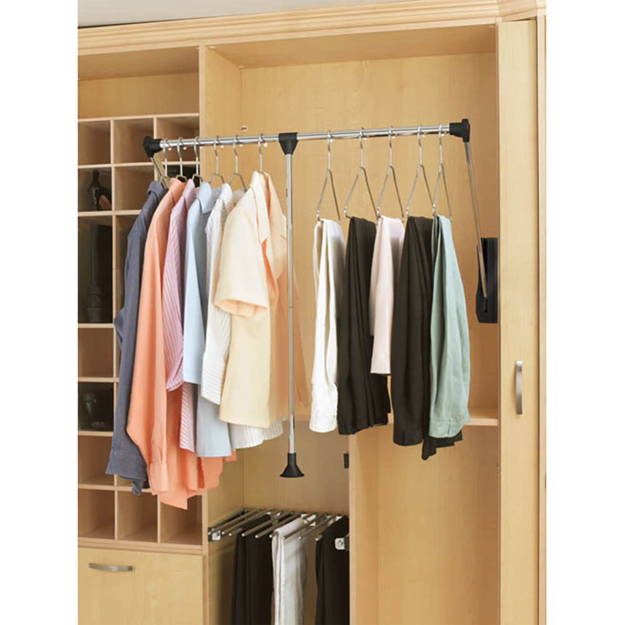 Rev-A-Shelf CPDR-2635 26" to 35" Adjustable Pull Down Closet Rod, Chrome(2 Pack) - VMInnovations