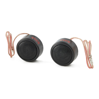 BOSS TW15B 250W 1 Inch Micro Dome Car Audio Tweeters Black + External Crossovers