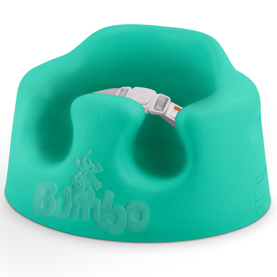 Bumbo Infant Floor Seat Baby Sit Up Chair with Adjustable Safety Harness, Aqua