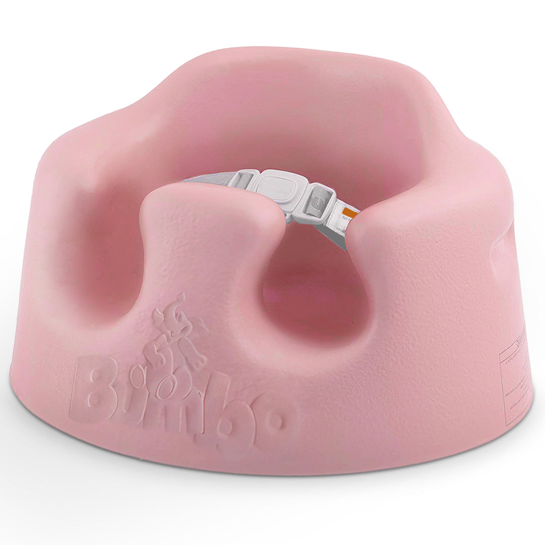 Bumbo Infant Floor Seat Baby Sit Up Chair with Adjustable Harness, Cradle Pink