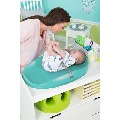 Bumbo Baby Infant Soft Foam Comfortable Changing Pad with Restrain Belt, Aqua - VMInnovations