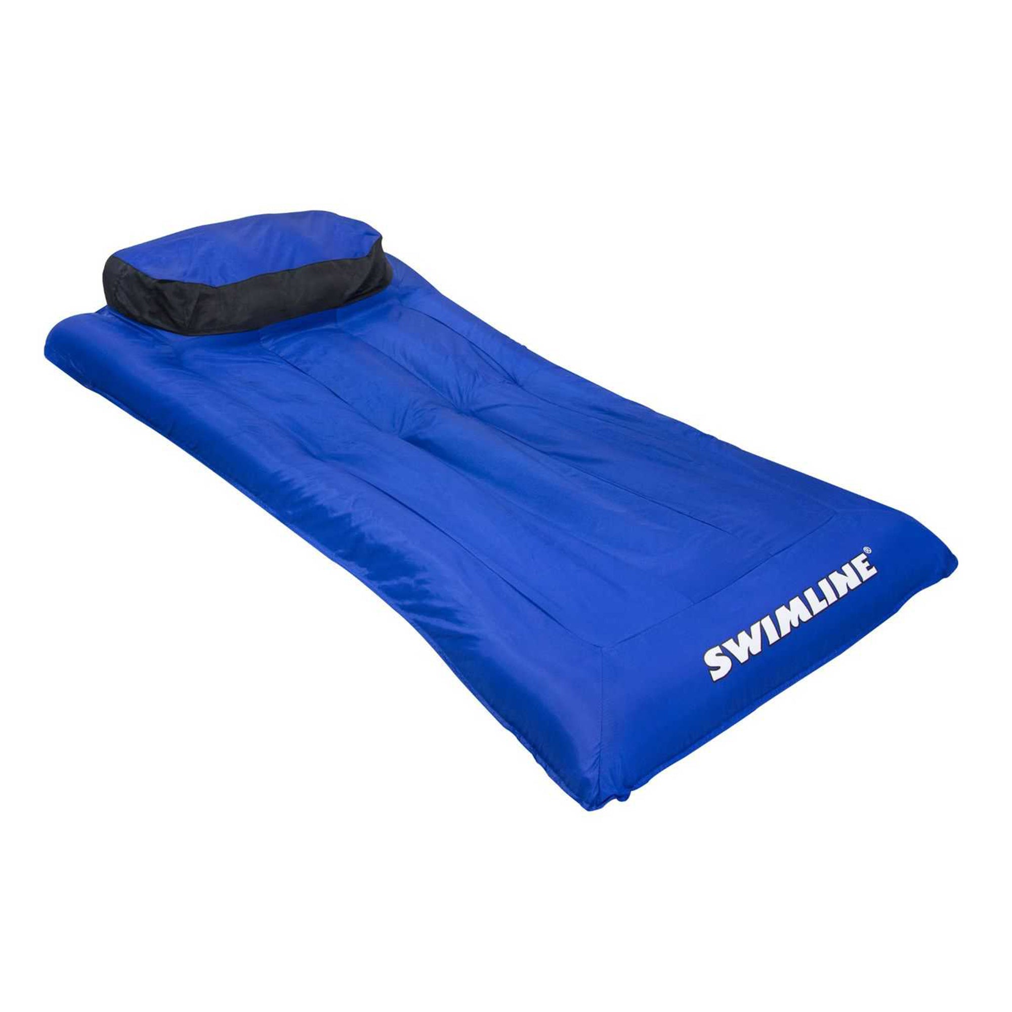 Swimline Solstice Pool Inflatable Fabric Lounger & Fabric Covered Air Mattress
