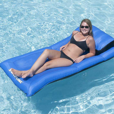Swimline Solstice Pool Inflatable Fabric Lounger & Fabric Covered Air Mattress