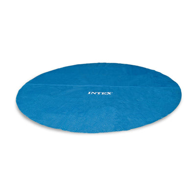Intex Swimming Pool Solar Tarp Bundled w/ Metal Frame Above Ground Swimming Pool