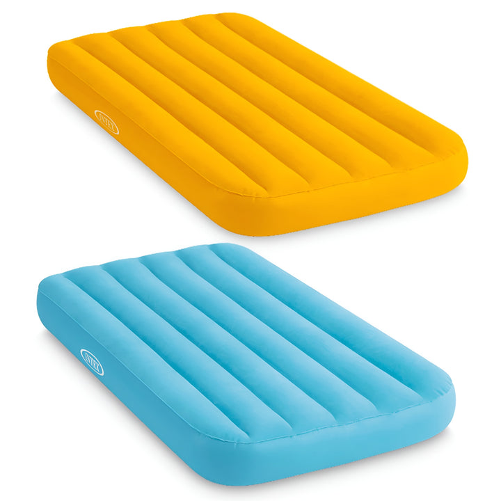 Intex Cozy Kidz Fun-Colored Inflatable Air Bed Mattress w/ Carry Bag (Used)