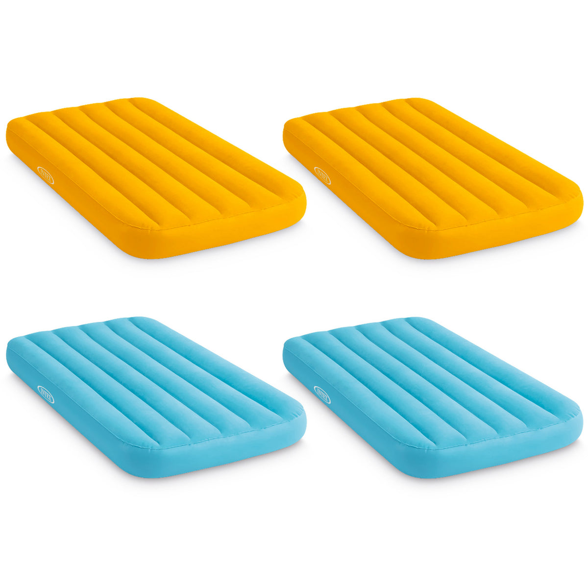 Intex Cozy Kidz Bright & Fun-Colored Inflatable Air Bed w/ Carry Bag (4 Pack)
