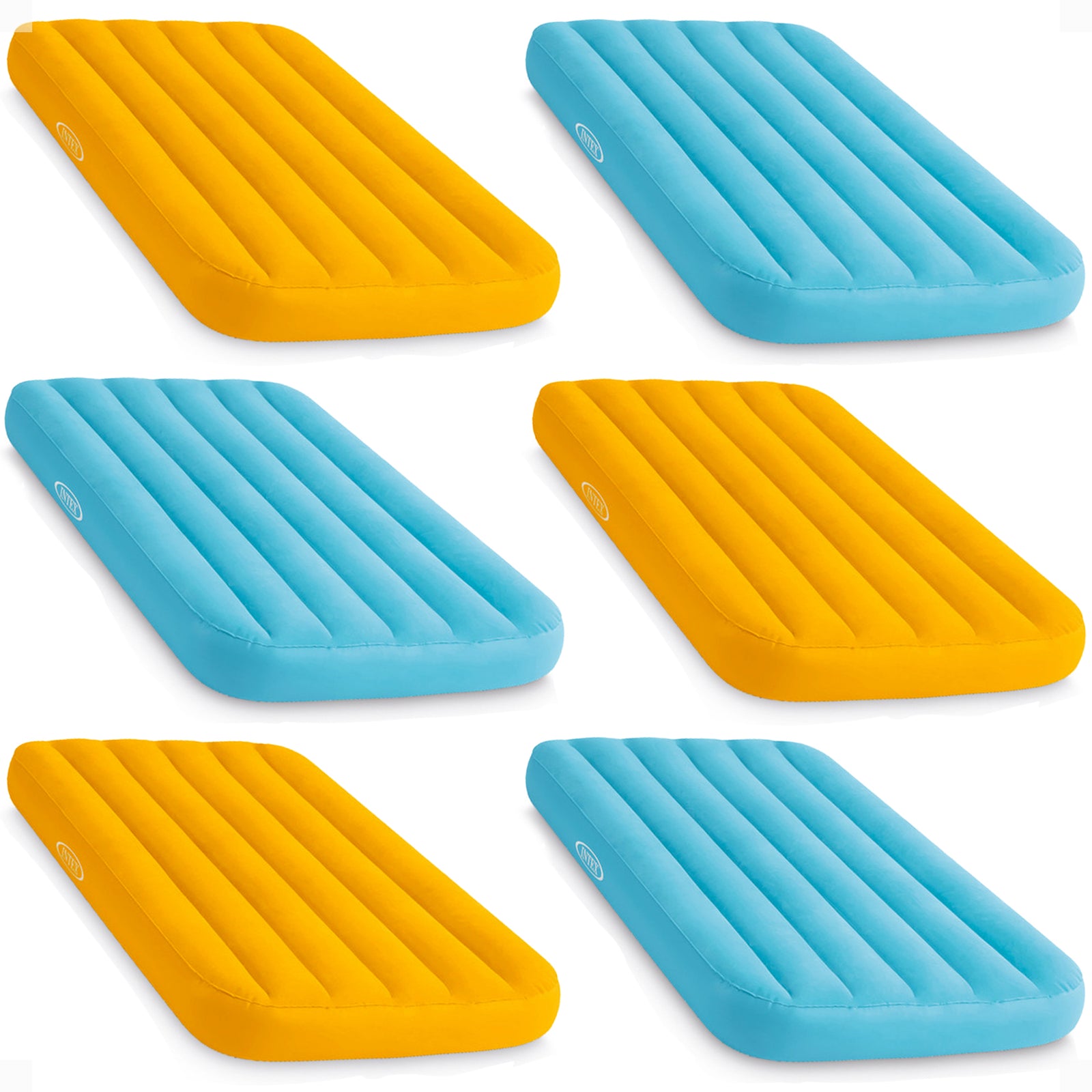 Intex Cozy Kidz Bright & Fun-Colored Inflatable Air Bed w/ Carry Bag (6 Pack) - VMInnovations