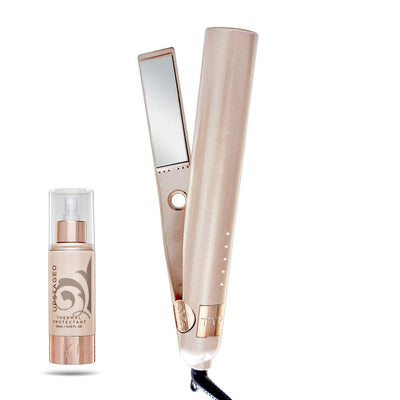 TYME Iron Pro 2-in-1 Hair Curler and Straightener with Thermal Protectant Spray