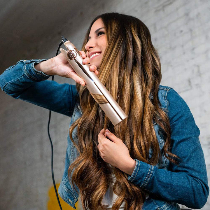 TYME 873 Iron Pro 2-in-1 Hair Curler and Straightener with 5 Settings (Used)