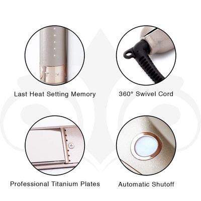 873 TYME 176491 Iron Pro 2-In-1 Hair Curler and Straigtener with Titanium Plates (Refurbished)