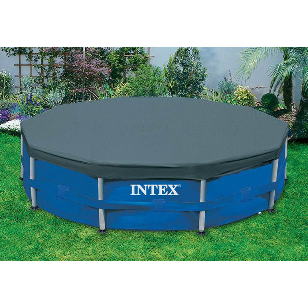 Intex Steel Frame Pool Ladder for 42' Wall Height & 15' Round Pool Debris Cover