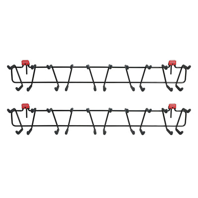 Rubbermaid 34 Inch Heavy Duty Garden Tool & Sport Storage Rack for Sheds, 2 Pack