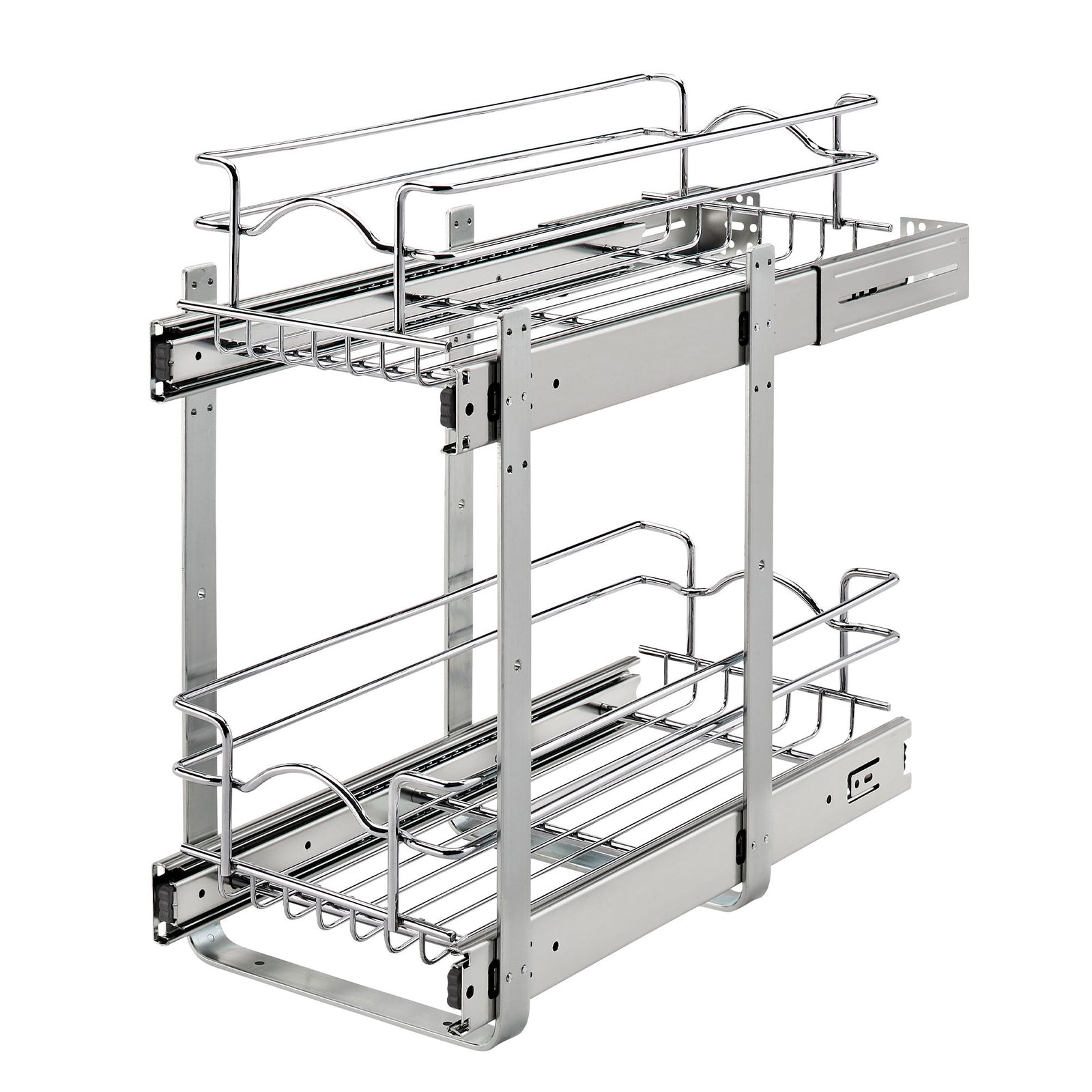 Rev-A-Shelf Pullout 2-Tier Basket Organizer for Kitchen or Vanity Cabinets, 9 x 18 In, 5WB2-0918CR-1 - VMInnovations