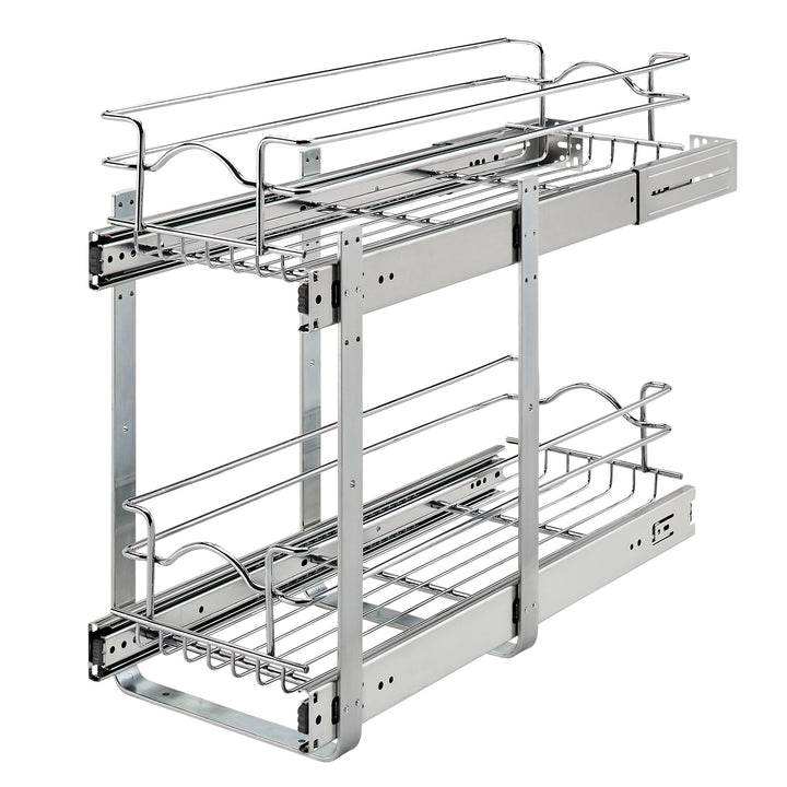 Rev-A-Shelf Pullout 2-Tier Basket Organizer for Kitchen Cabinets, 9 x 22 In, 5WB2-0922CR-1