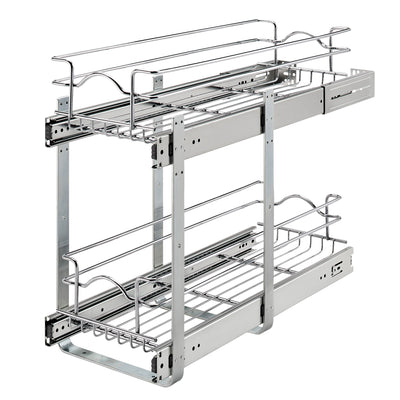 Rev-A-Shelf 5WB2-0922CR-1 9"x22" Two-Tier Cabinet Wire Basket, Chrome (Open Box)