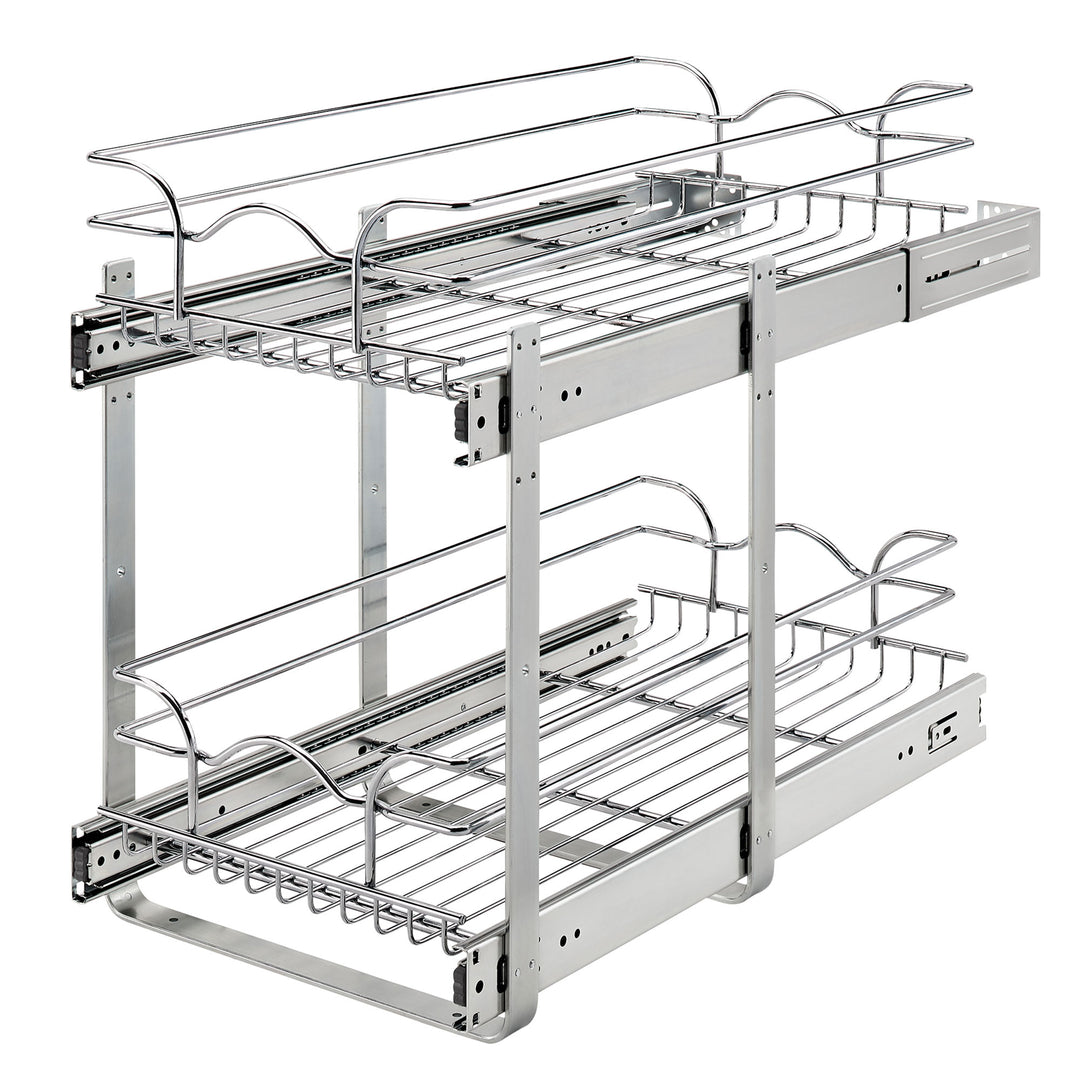 Rev-A-Shelf Kitchen Cabinet Pullout Shelf Organizer, 12 x 22 In, 5WB2-1222CR-1