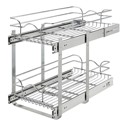 Rev-A-Shelf 5WB2-1222CR-1 12"x22" 2-Tier Cabinet Storage Basket, Chrome (Used)