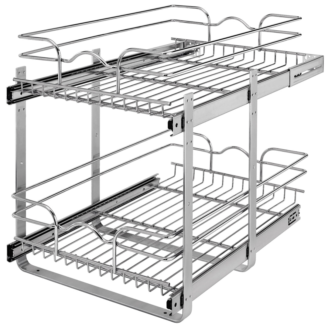 Rev-A-Shelf Kitchen Cabinet Pullout Shelf Organizer, 15 x 22 In, 5WB2-1522CR-1