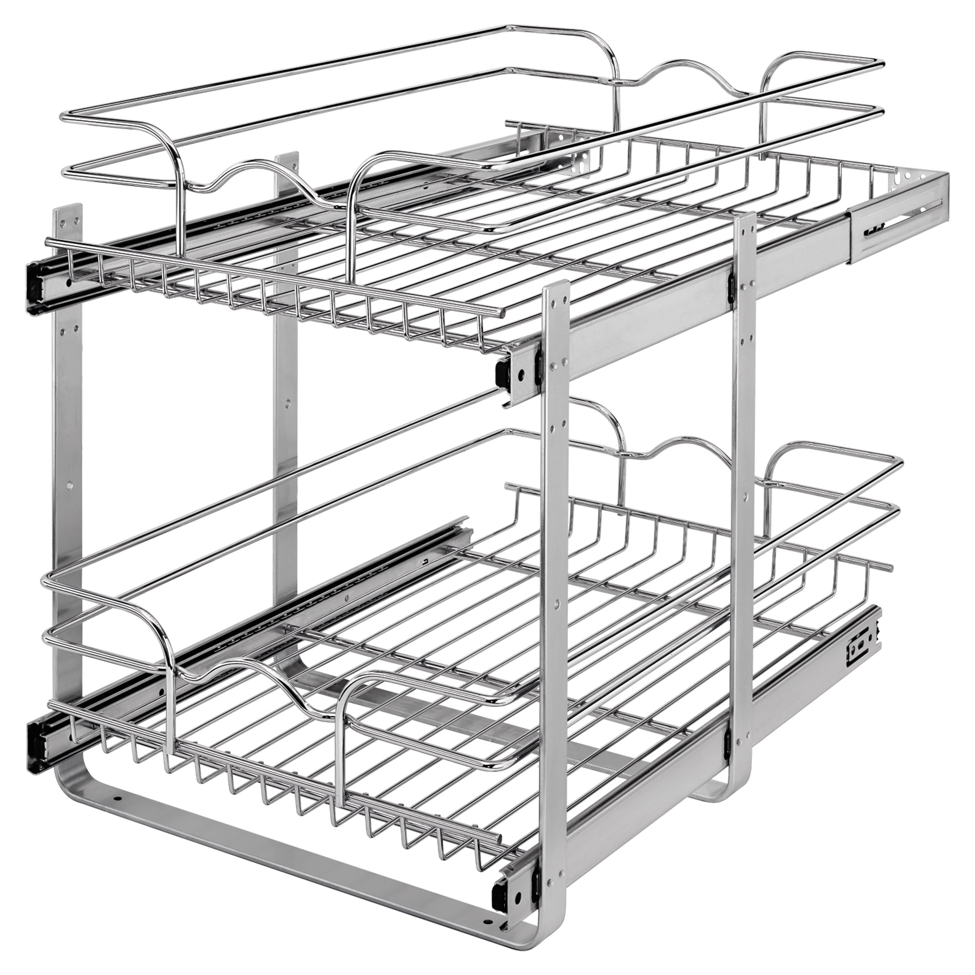 Rev-A-Shelf 15"x22" 2-Tier Pull Out Wire Basket, Chrome (Open Box) (4 Pack)