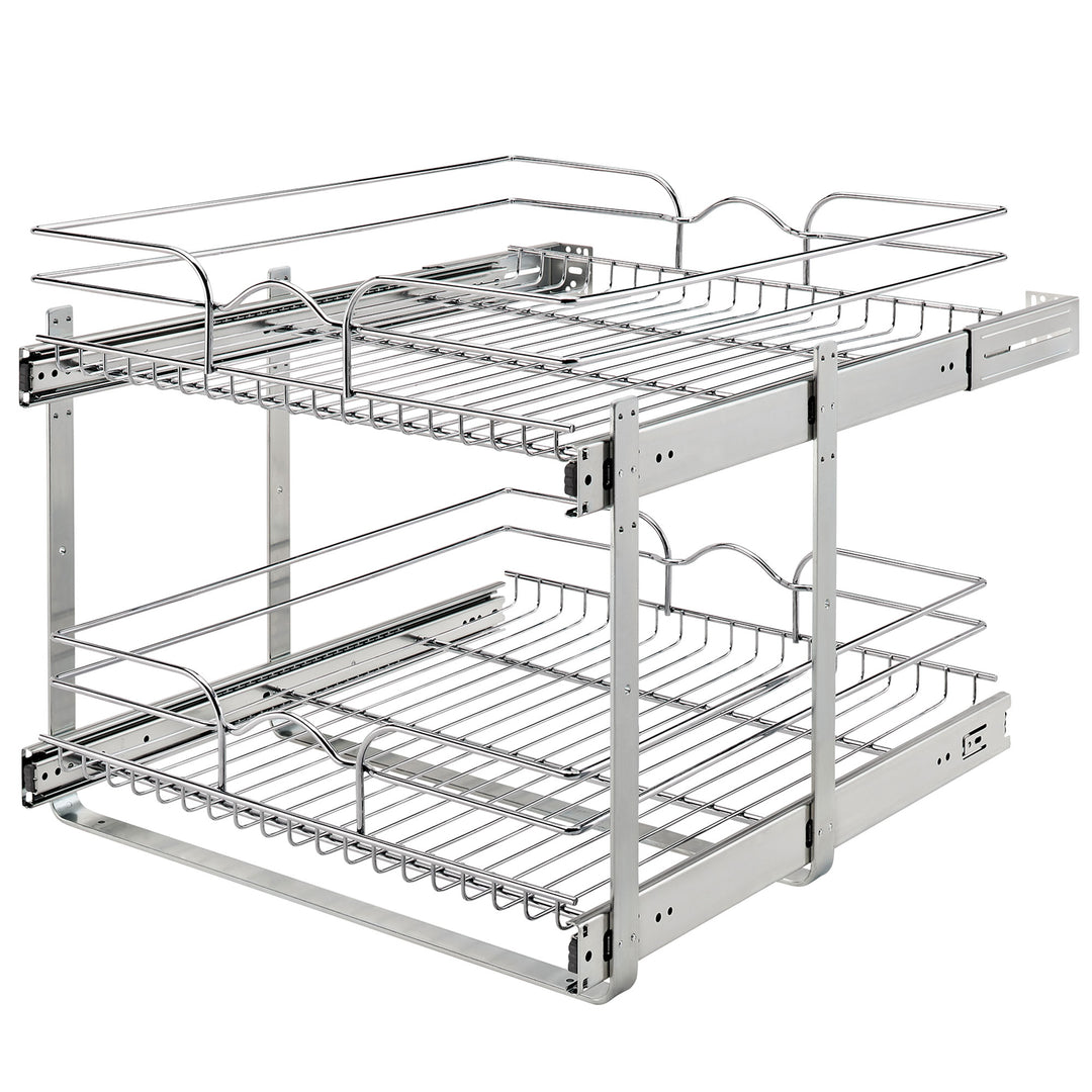 Rev-A-Shelf Kitchen Cabinet Pullout Shelf Organizer, 21 x 22 In, 5WB2-2122CR-1