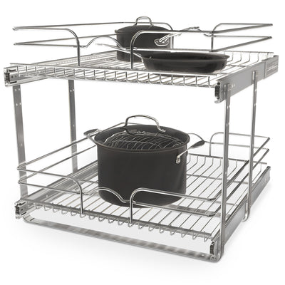 Rev-A-Shelf 5WB2-2122CR-1 21"x22" 2-Tier Pull Out Wire Baskets, Chrome (Used)