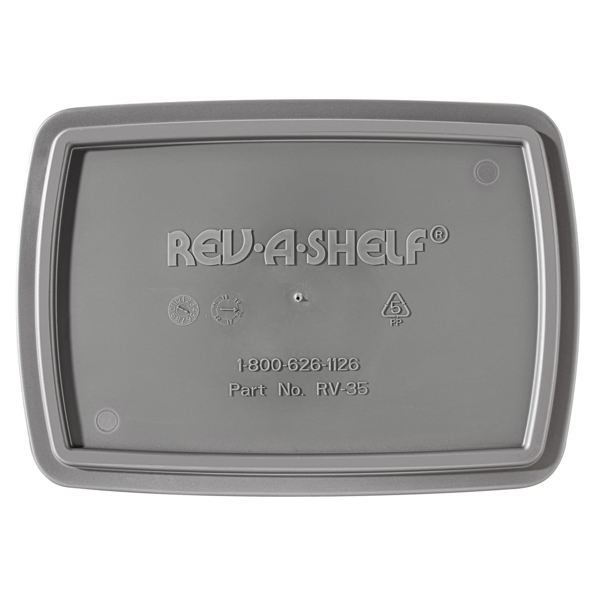 Rev-A-Shelf RV-35-17-52 35 Quart Replacement Waste Container, Silver (Open Box)