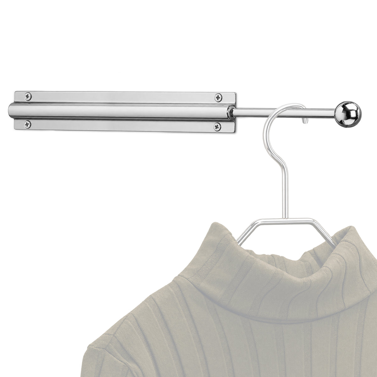 Rev-A-Shelf 6'' Extending Metal Closet Valet Clothes Rod, Chrome, CVL-12-CR - VMInnovations