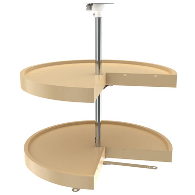 Rev-A-Shelf 24'' Lazy Susan Pie-Cut Polymer 2-Shelf, Almond, 6942-24-15-52 - VMInnovations