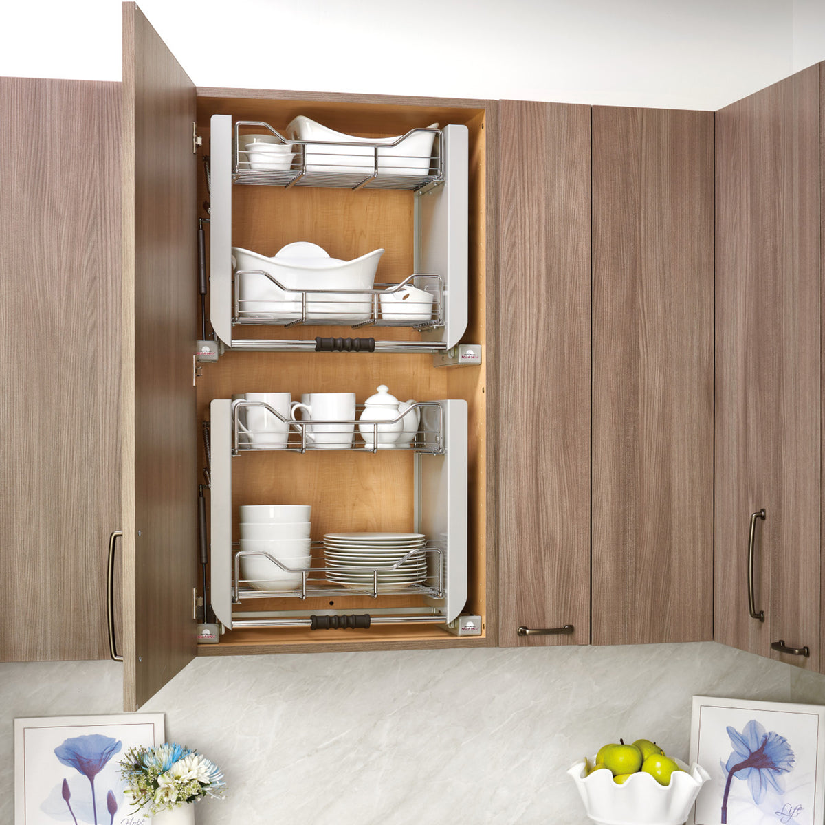 Rev-A-Shelf 5PD-24CRN 24" Chrome Wall Cabinet Pull-Down Shelf System (Open Box)