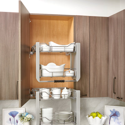 Rev-A-Shelf 5PD-24CRN 24" Chrome Wall Cabinet Pull-Down Shelf System (Open Box)