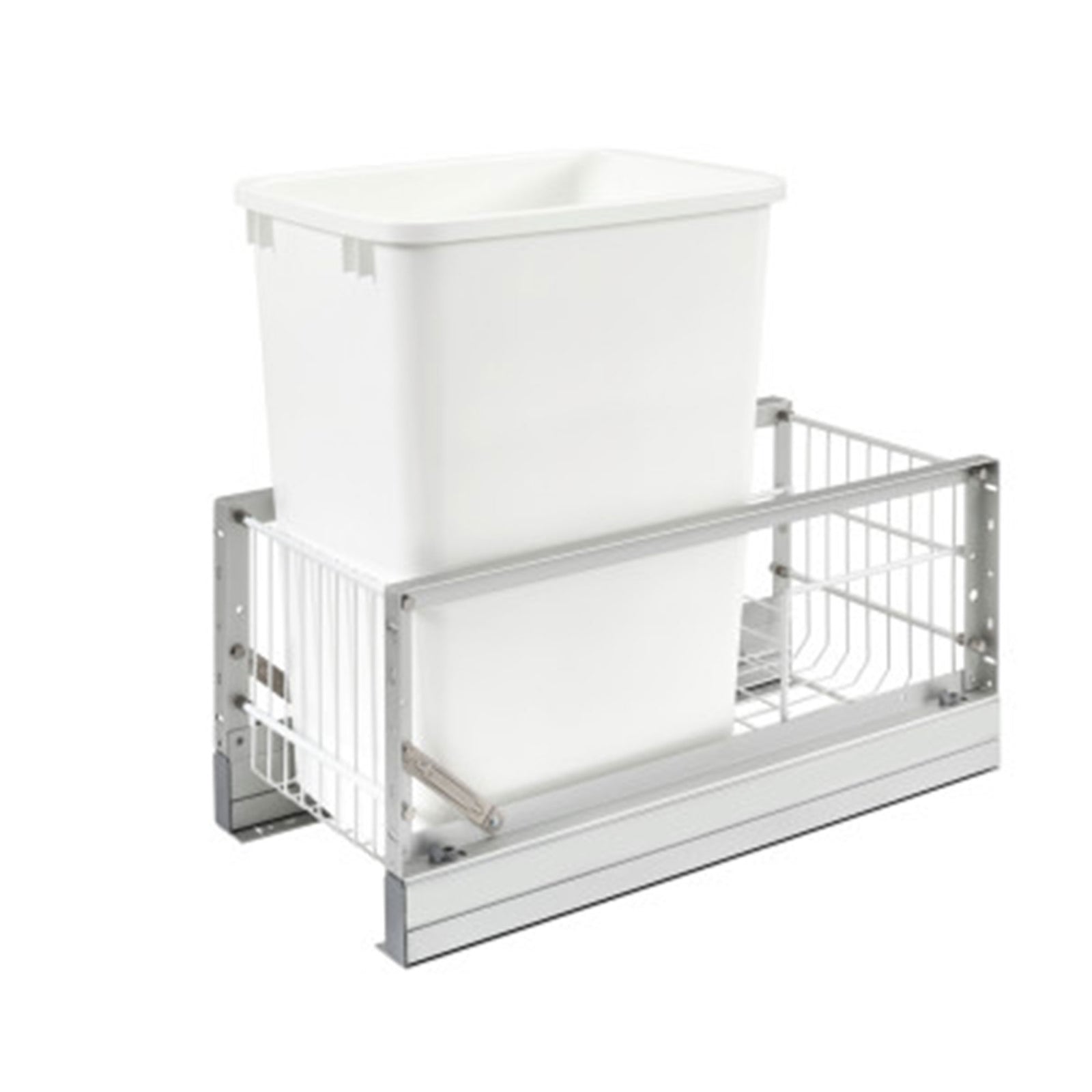 Rev-A-Shelf Single Pullout 35 qt. Kitchen Trash Can with Soft-Close, 5349-15DM-1 - VMInnovations