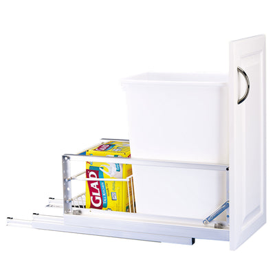 Rev-A-Shelf Single Pull Out 35 Qt Kitchen Trash Can w/ Soft-Close, 5349-15DM-1