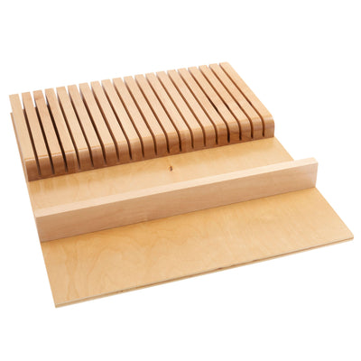 Rev-A-Shelf 19 Slot Kitchen Knife Block Drawer Organizing Insert, Wood (Used)