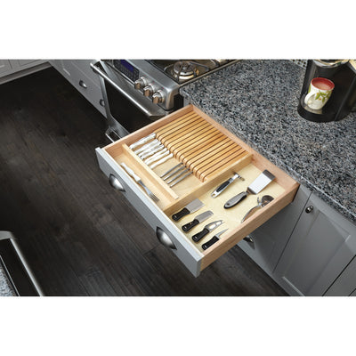 Rev-A-Shelf 19 Slot Kitchen Knife Block Drawer Organizing Insert Wood (Open Box)