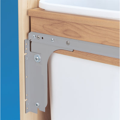 Rev-A-Shelf 4WCTM-1550DM-1 50 Quart Pullout Waste Container, White (Open Box)