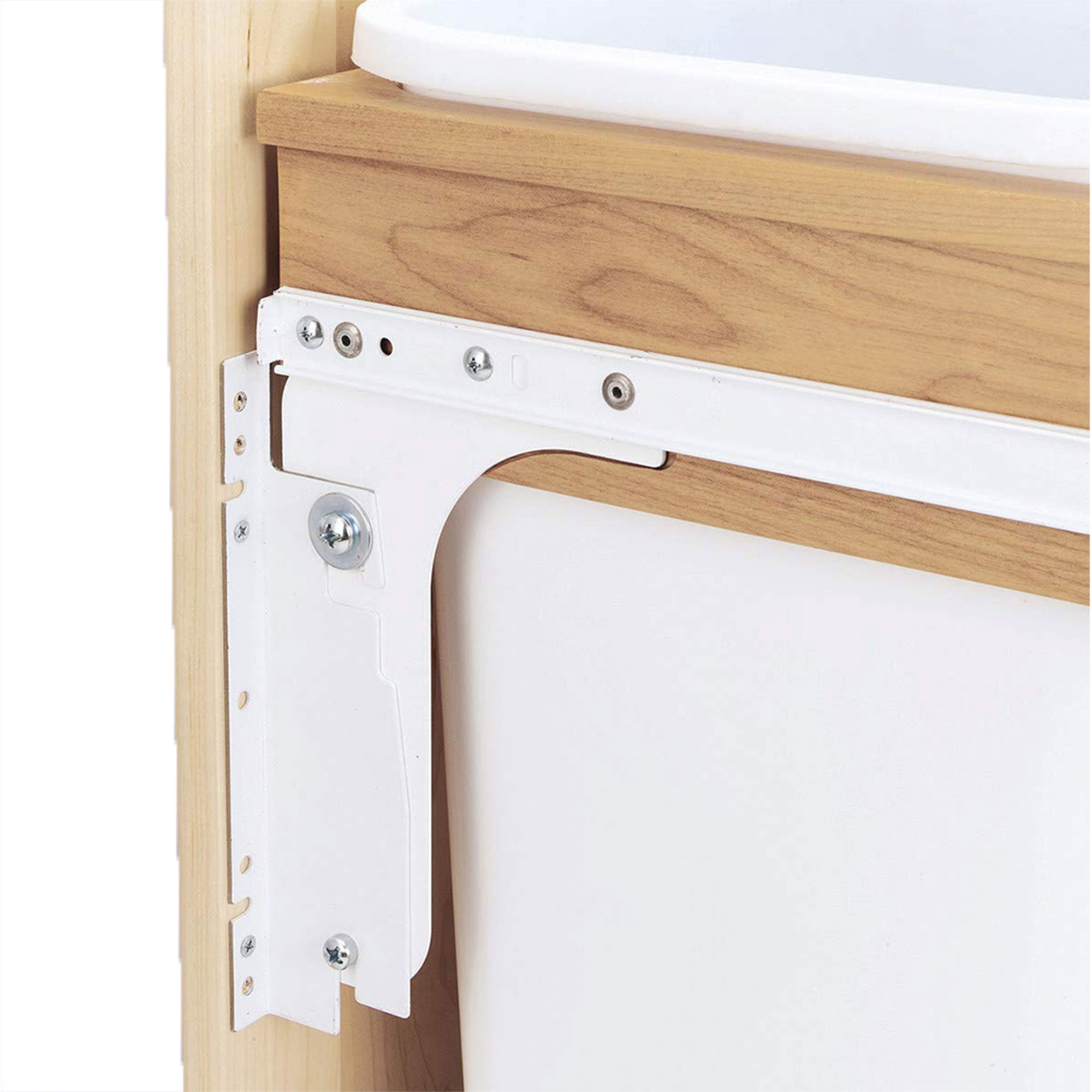 Rev-A-Shelf Single Pullout Top Mount Trash Can 35 qt., White, 4WCTM-12DM1-175 - VMInnovations