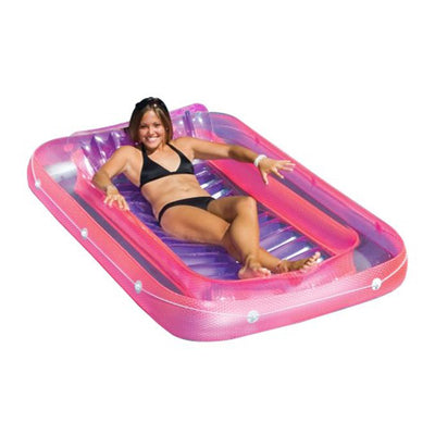 Swimline Swimming Pool U-Seat Chair Float (2 Pack) & 71" Suntan Tub Float