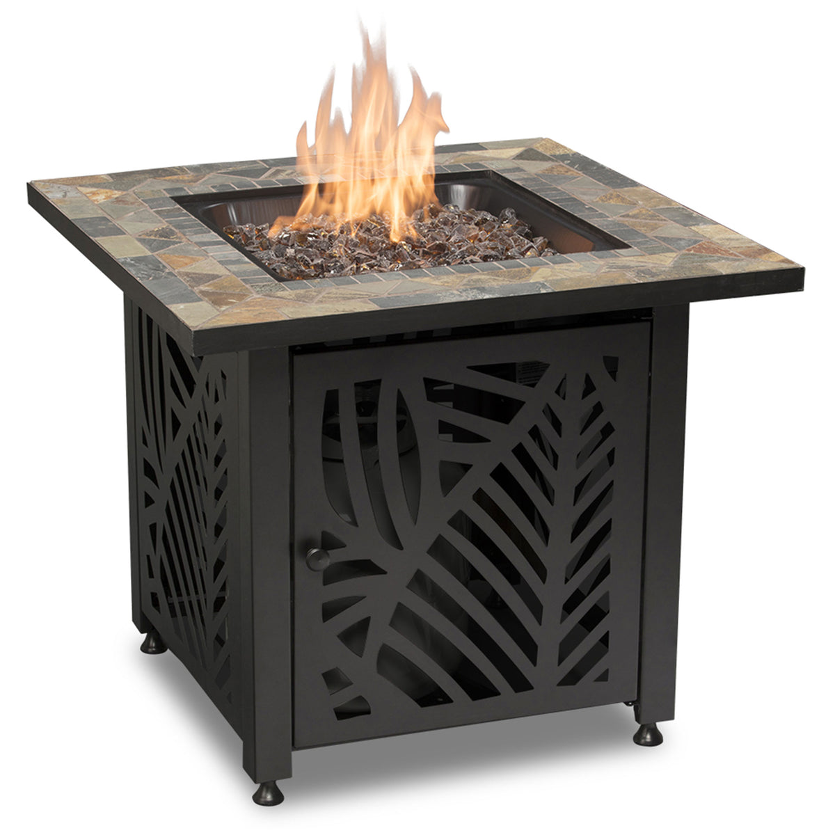 Endless Summer 50,000 BTU LP Gas Outdoor Fire Table w/ Tile Mantel & Fire Glass