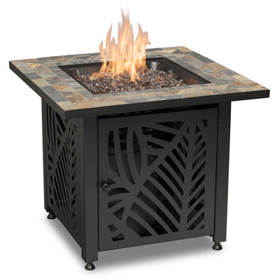 Endless Summer 50,000 BTU LP Gas Outdoor Fire Table w/ Tile Mantel & Fire Glass