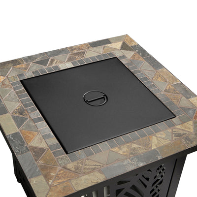 Endless Summer 50,000 BTU LP Gas Outdoor Fire Table w/ Tile Mantel & Fire Glass